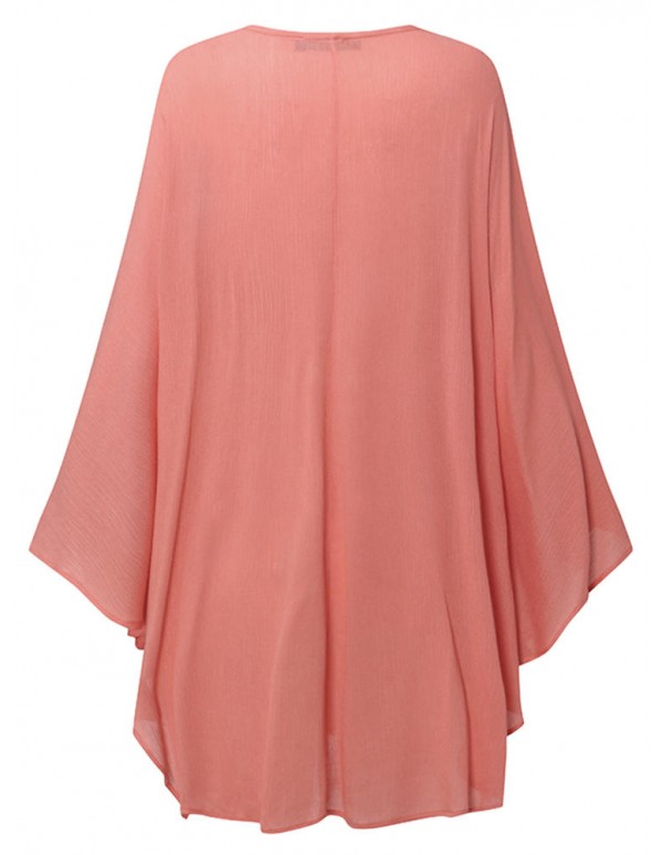 Sexy Women V-Necklace Up Batwing Sleeve Beach Loose Tops