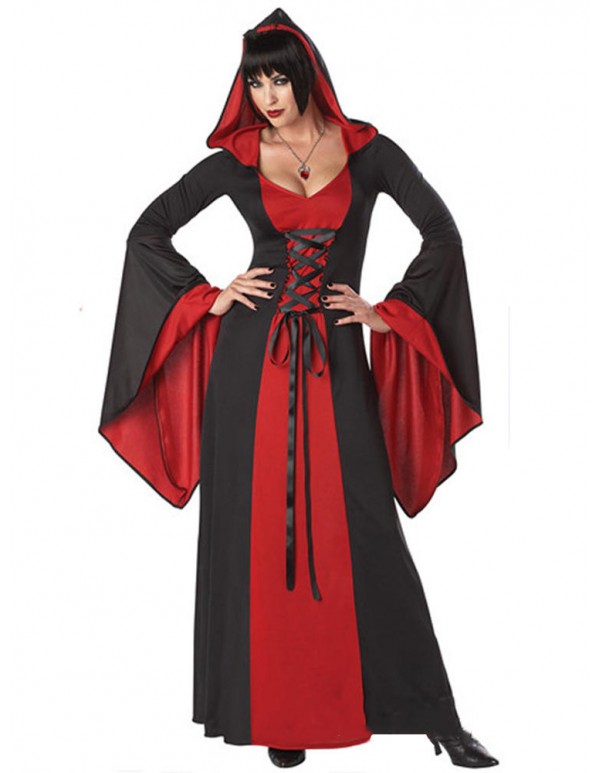 Halloween Costume Cosplay Magic Witch Dress Up Long Dress